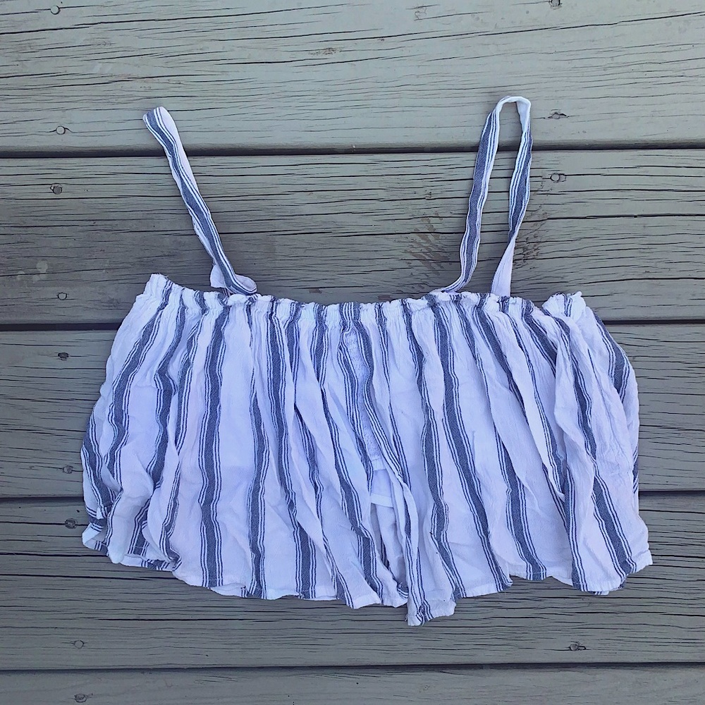 Hollister Striped Cropped Blouse
